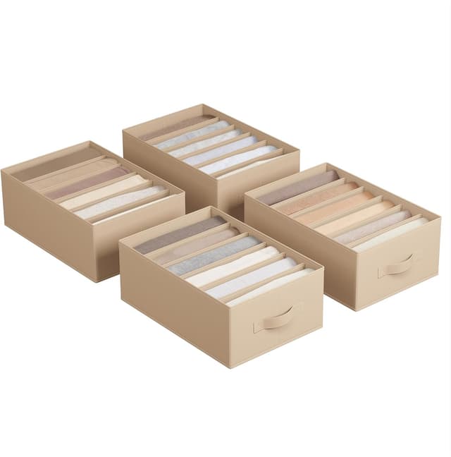 Thumbnail 6 de SONGMICS RUS009G03 set di 6 organizzatori per armadio a 6 scomparti (grigio tortora)