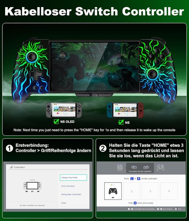 Thumbnail 6 de Coogamefly Switch Controller 1000 mAh