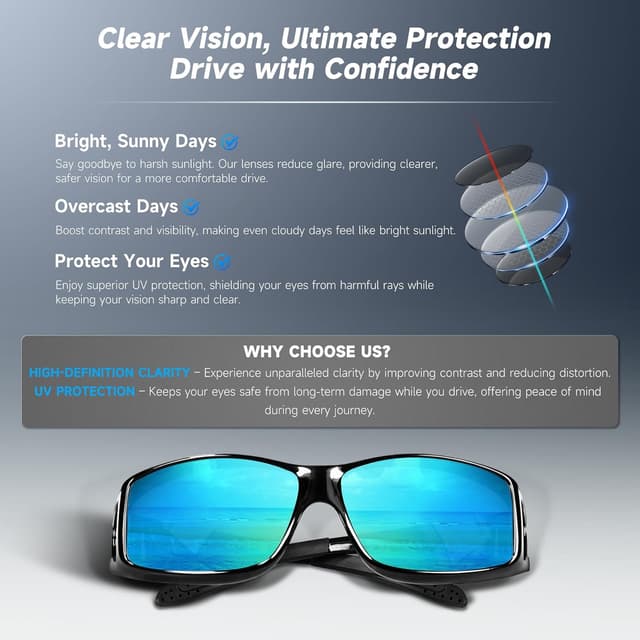 Thumbnail 4 de Each Cool Night Driving Glasses Polarized Anti-Glare 😎