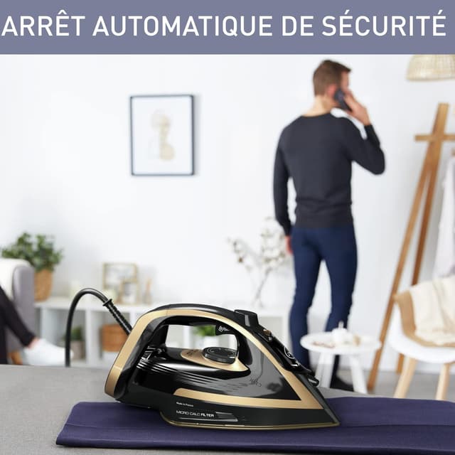 Detalle de Calor Puregliss FV8064C0 : fer à repasser vapeur 3 000 W avec pressing 280 g/min