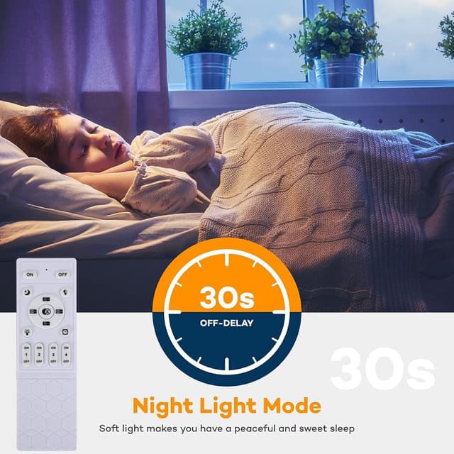 Detalle de LED Deckenleuchte dimmbar für Wohnzimmer & Schlafzimmer, 54W / 5400 lm, mit Fernbedienung und Memory-Funktion, 106×30 cm
