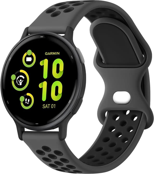 Detalle de 20mm Quick Release Silicone Strap for Garmin Vivoactive 5/3 and More (Replacement Band)