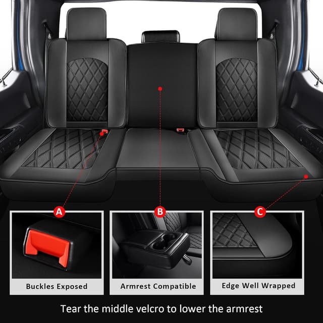 Thumbnail 3 de MIROZO Truck Seat Cover for Dodge Ram 40/60
