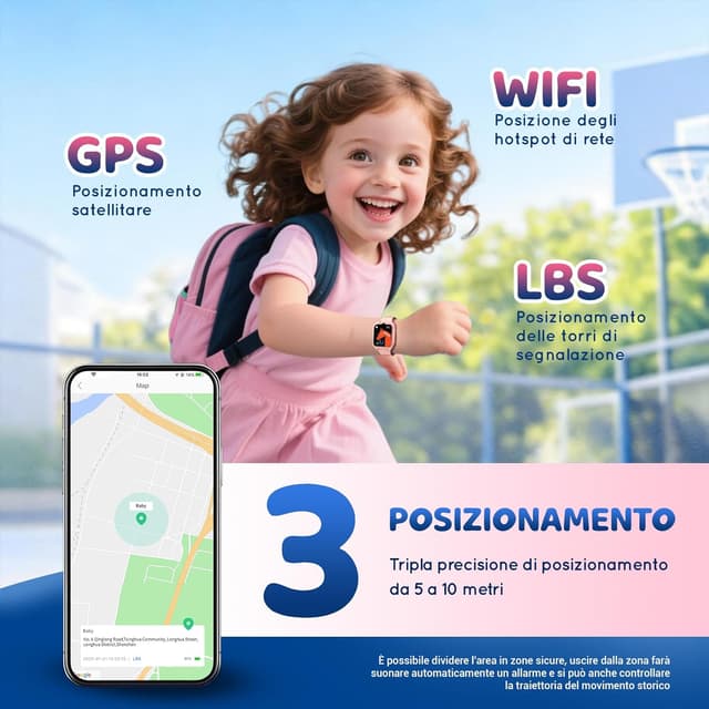 Detalle de Blackview Smartwatch per Bambini Z30 con GPS 4G, 1,75" TFT, SOS e videochiamata