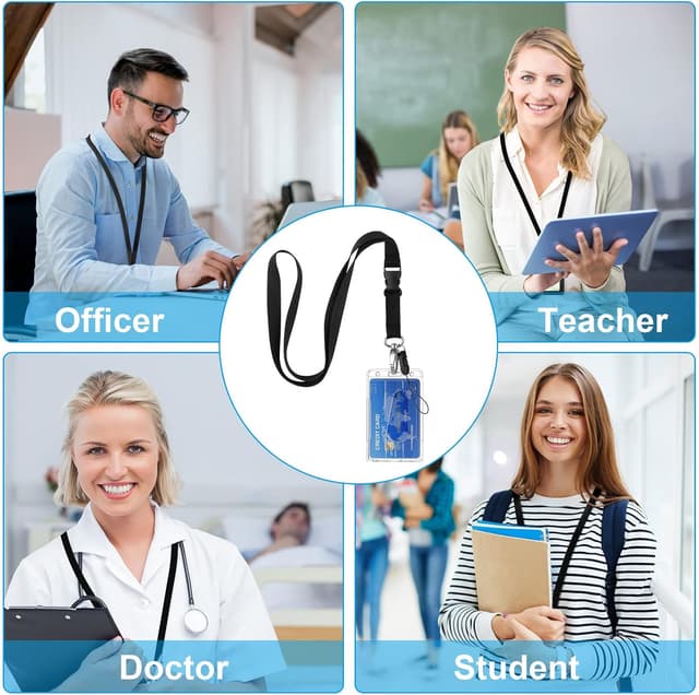 Thumbnail 6 de Vicloon Porta Badge Retrattile Set da 4 pezzi con cordino: praticità e protezione per tessere e carte