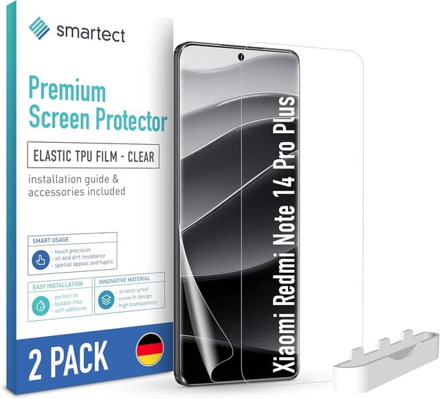 Detalle de smartect Pellicola Protettiva in TPU Clear per Xiaomi Redmi Note 14 Pro Plus (2 pezzi)
