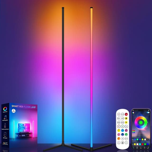 Thumbnail 6 de GIPOYENT Corner Floor Lamp 16 million colours
