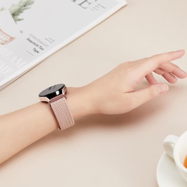 Detalle de Joehwerr 4 Pack Braided Straps (20mm elastic sport bands) for Samsung Galaxy Watch models