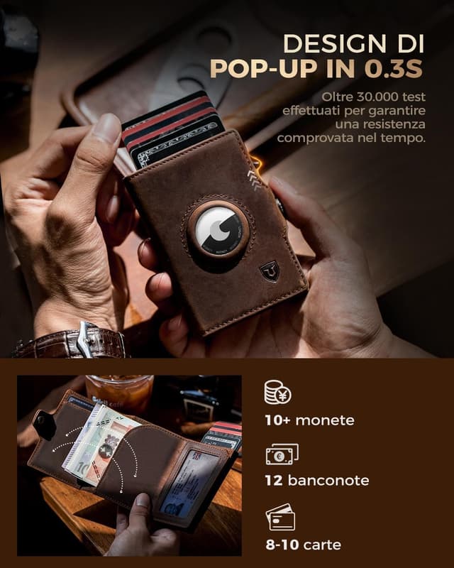 Thumbnail 4 de LORZOR Portafoglio Airtag 10 carte 👛