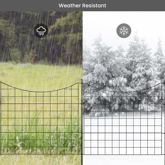 Detalle de WOLTU Vallas Decorativas para Jardín 🏡 Set 10 Negro