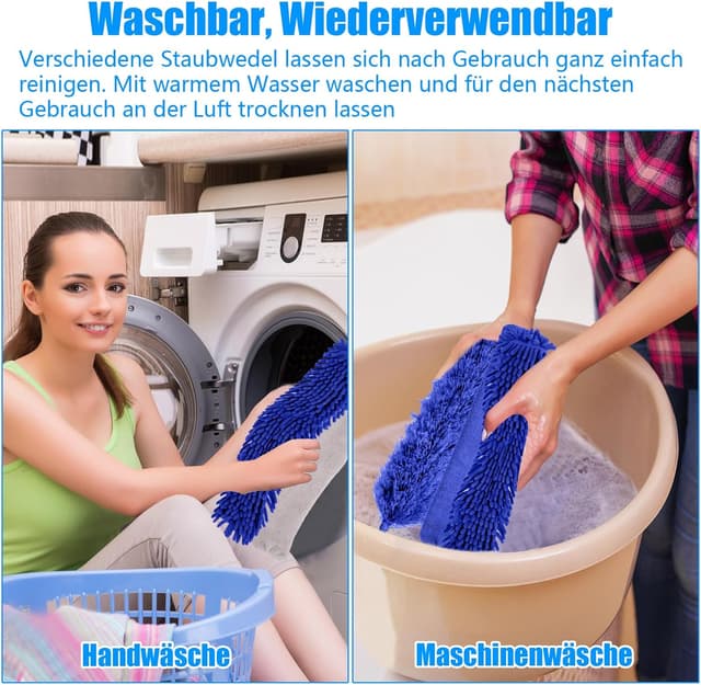 Thumbnail 6 de 7 Teiliges Staubwedel Teleskop Waschbar