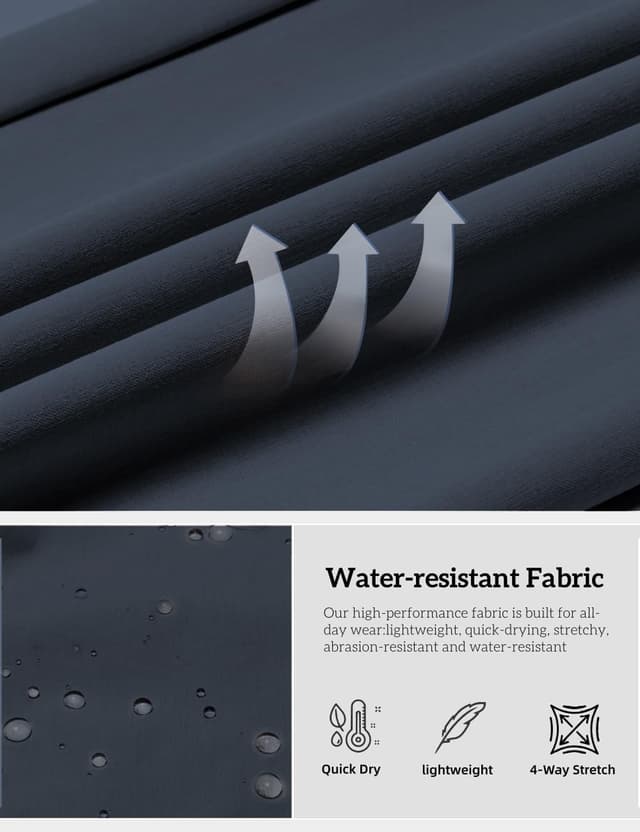 Detalle 2 de Lightweight Quick-Dry Anti-Slip Men’s Golf Pants with Stretch & 4 Pockets (30/32/34) Mens Work Dress Slacks