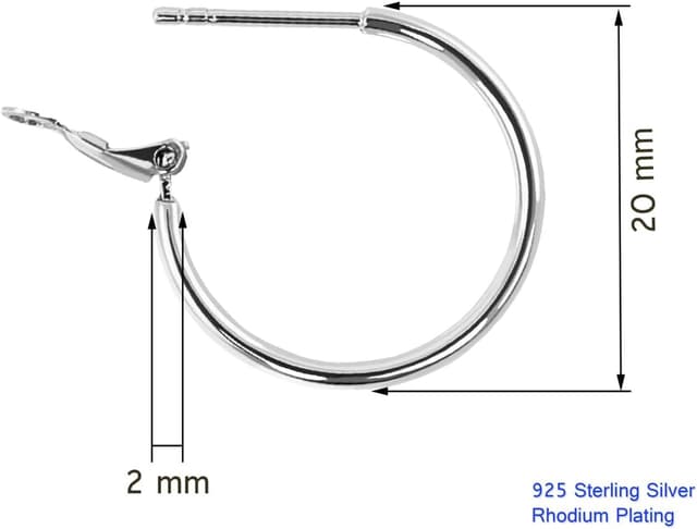 Thumbnail 6 de Silber-Creolen 925 Sterling von NOBEL SCHMUCK mit Charm-Anhänger und Kristall