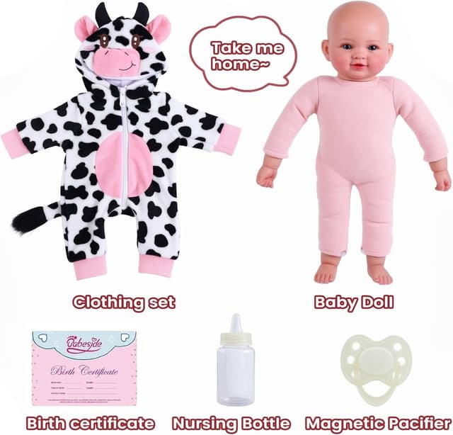 Detalle 2 de BABESIDE Baby Doll 17-Inch Realistic Baby Girl