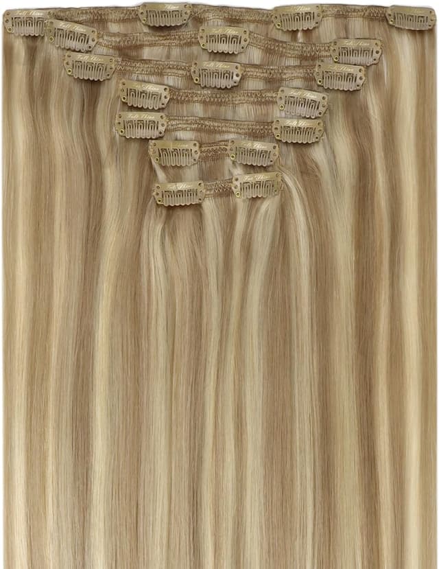 Thumbnail 5 de Fshine Extensiones Clip Pelo Natural 14 Pulgadas Rubio Ceniza 16P22💇♀