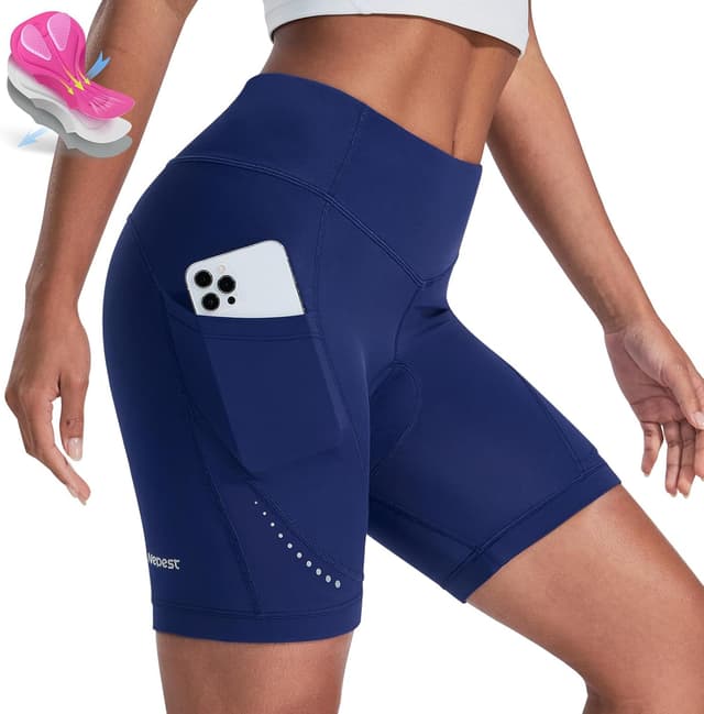 Detalle 2 de Nepest padded bike shorts for women with 4D gel padding, breathable fabric and pockets