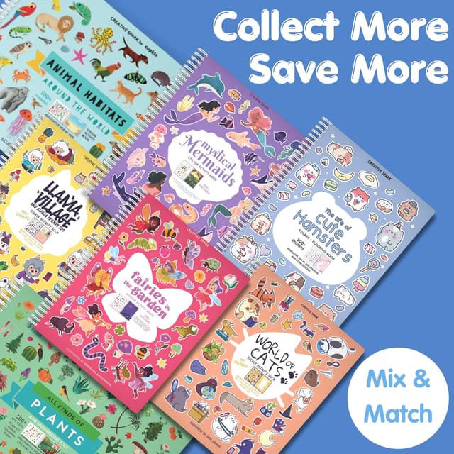 Detalle 2 de Life of Cute Bunnies 300+ Kids Sticker Book by Cupkin (Toddler Airplane Travel Easter Activity Book)