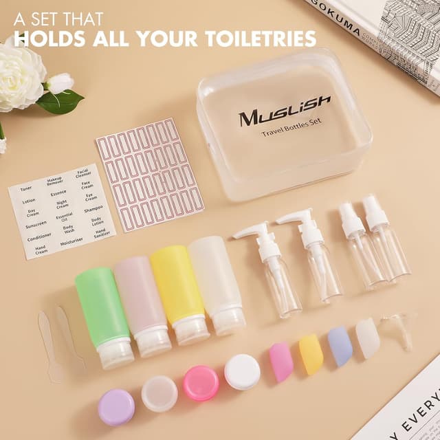 Thumbnail 5 de Muslish 21 Pack Leak Proof Travel Bottles set