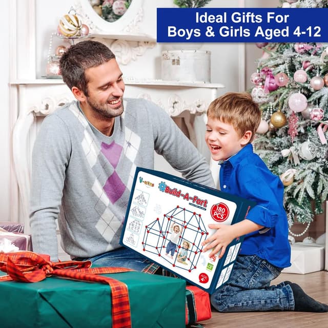 Thumbnail 6 de V-Opitos 180-Pack Fort Building Kits for Kids (STEM STEM-Style Building Toys, Ages 4–8+)