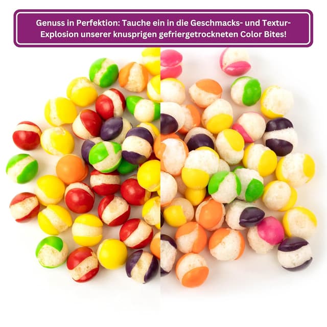 Detalle 2 de Color Bites Gefriergetrocknete Süßigkeiten 2x100 g 🍬