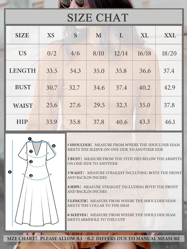 Detalle de CUPSHE Mini robe de cocktail à manches longues et col rond, taille haute à volants