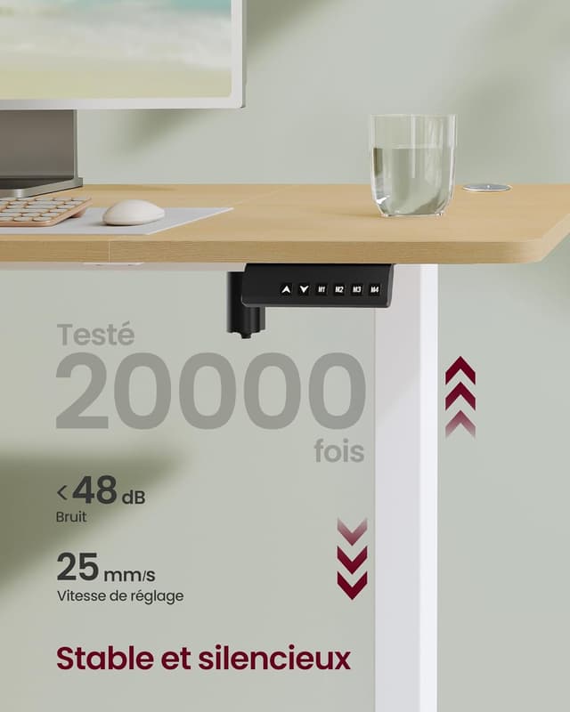 Thumbnail 3 de SONGMICS Bureau électrique 160 x 70 cm