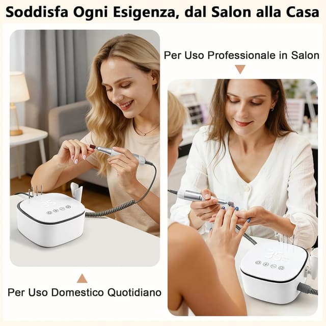 Detalle de Enniewi fresa per unghie professionale 35.000 RPM con display LED