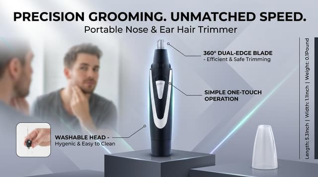 Thumbnail 4 de Ear Nose Hair Trimmer 2025, Dual-Edge Waterproof ✂
