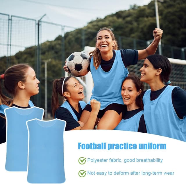 Detalle de AUYAO Pettorine da allenamento in rete (6 gilet) per calcio, basket e pallavolo