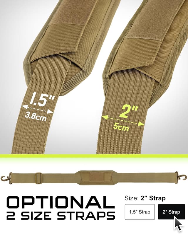 Detalle 2 de WYNEX detachable shoulder strap pad for tactical pouches and crossbody bags