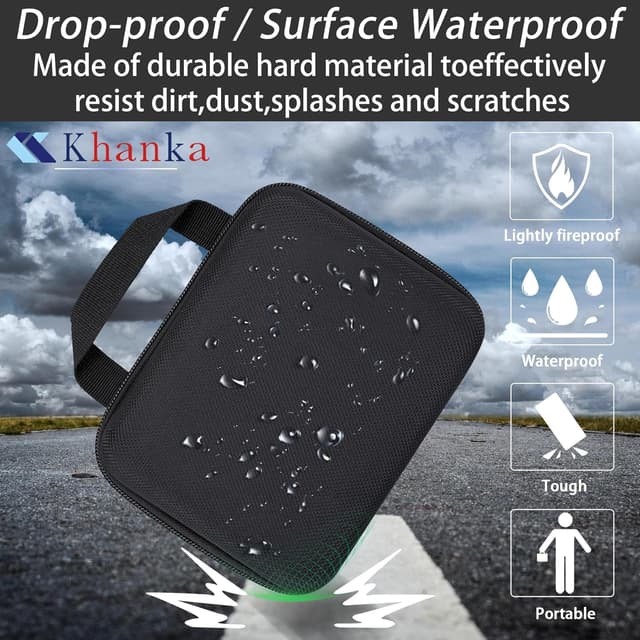 Detalle de Khanka Hartschalen-Reiseetui für Kodak Mini Shot 3 Era / Mini Shot 3 Retro – Ersatz-Hülle (schwarz)