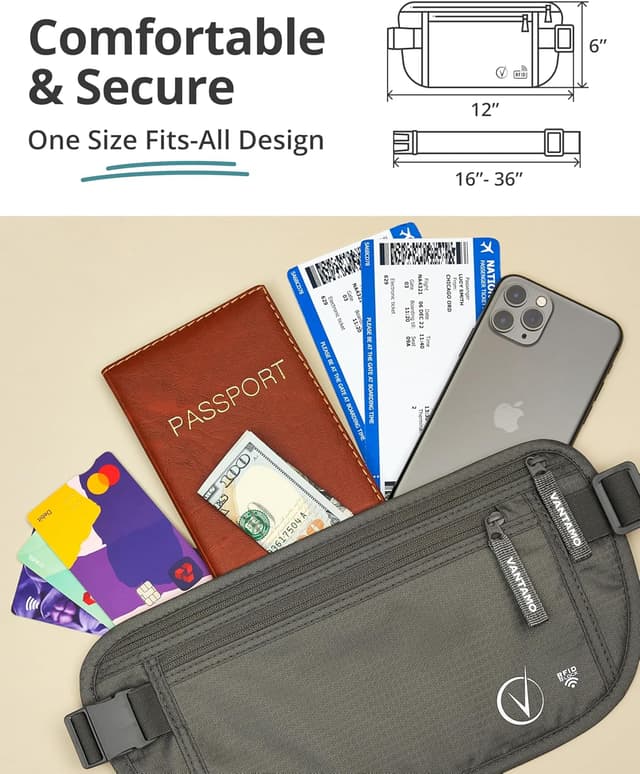 Thumbnail 3 de Vantamo Bum Bag with RFID 16-36" strap