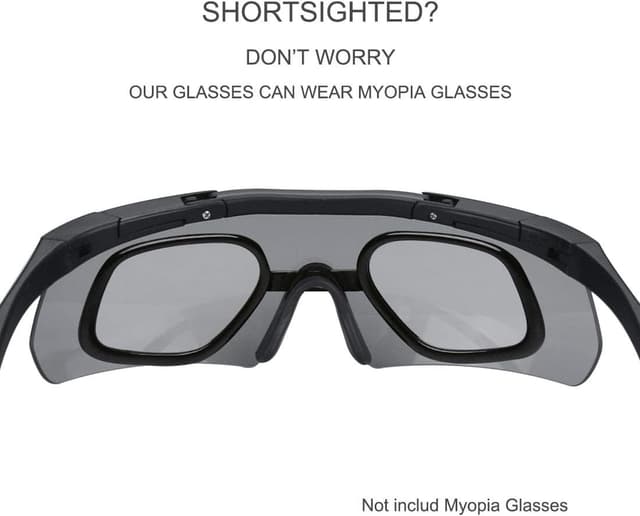 Thumbnail 6 de Feyachi Schutzbrille mit 3 austauschbaren beschlagfreien Polycarbonat-Gläsern (UV-400) für Sportschützen