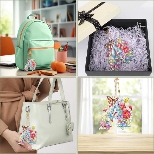 Thumbnail 6 de MWOOT Letter Diamond Art Keychain 5D