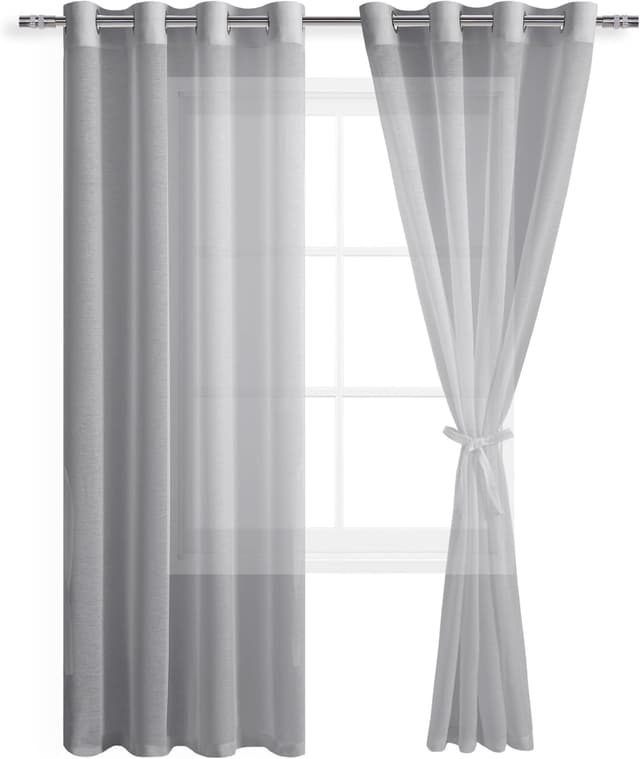 Thumbnail 6 de DWCN Voilages à œillets 140x260 cm