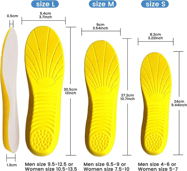 Imagen de Memory Foam Insoles M (US 6.5–9) en OfertitasTOP