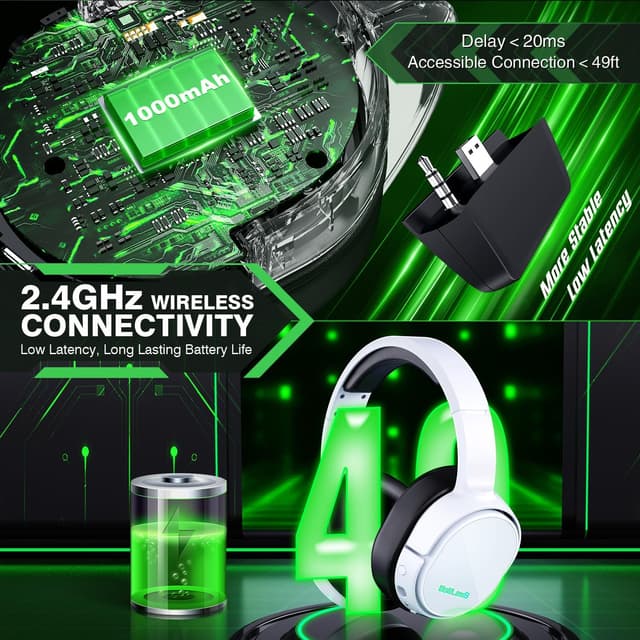Detalle de WolfLawS Wireless Gaming Headset for 40h