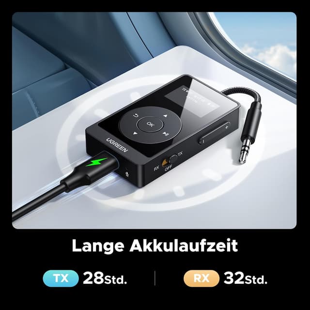 Thumbnail 3 de UGREEN aptX Bluetooth Sender Klinke Empfänger