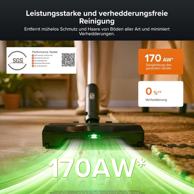 Detalle de roborock H60 Hub Pro kabelloser Staubsauger