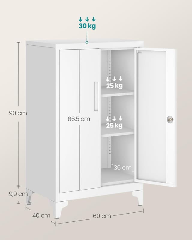 Detalle 1 de SONGMICS OMC012W01 Armadietto 40x60x90 cm