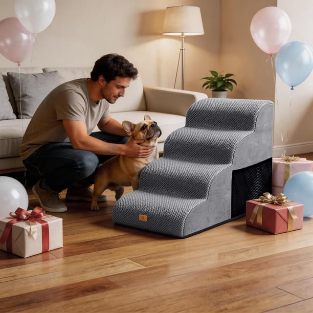 Thumbnail 6 de Thihome Hundetreppe 4 Stufen 73×40×53 cm