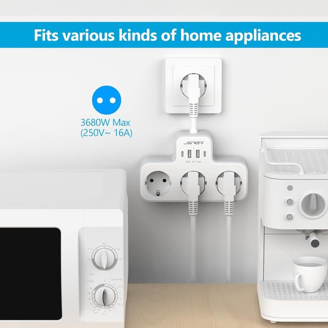 Thumbnail 4 de JSVER Ciabatta Elettrica 7 in 1 3680 W