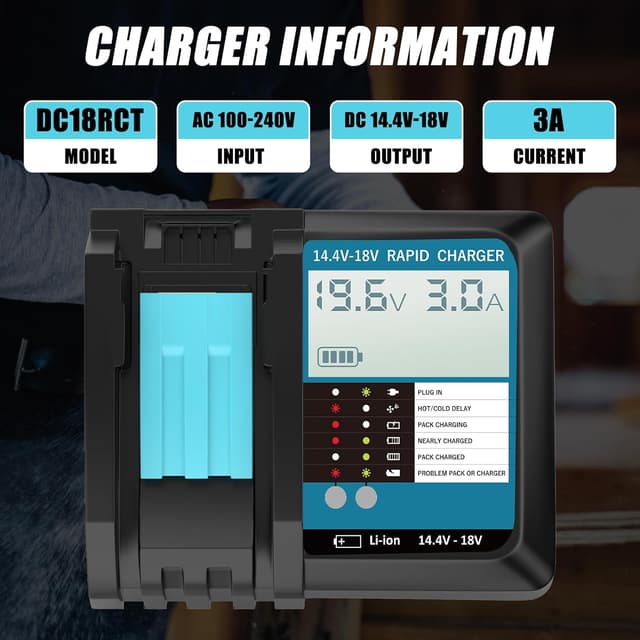 Thumbnail 2 de Batteries de rechange 18V 5,0Ah pour Makita x2