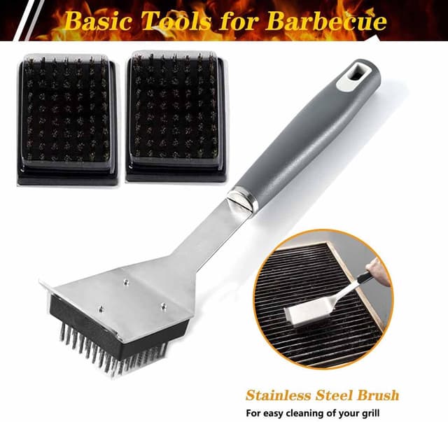 Detalle 2 de Stainless steel BBQ brush QH7 2-in-1