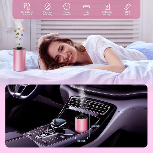 Detalle 2 de Diffusore auto profumo in lega di alluminio, timer 10/30/90s