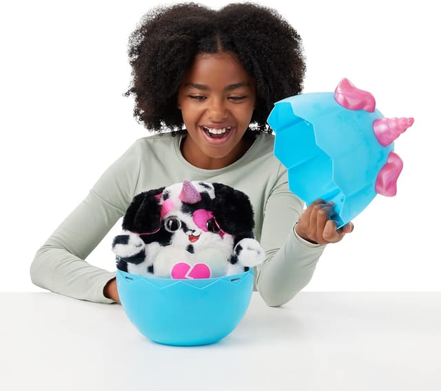 Detalle de Rainbocorns Puppycorn Rescue Surprise Peaches the Sausage collectable plush with 12+ surprises (Peel & Reveal heart)