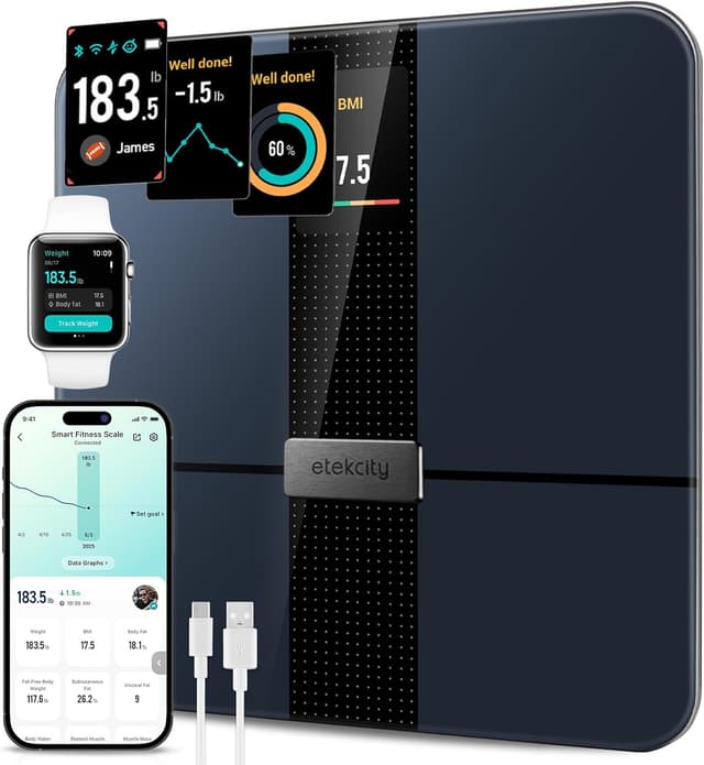 Detalle de Etekcity Smart Body Scale for Fat, Weight & BMI 📈