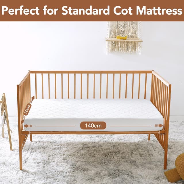 Detalle 2 de Bamboo Viscose Cot Bed Mattress Protector 70 x 140 cm