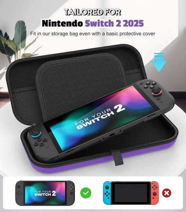 Detalle 2 de MoKo Tasche Switch 2 Case mit 10 Spielen
