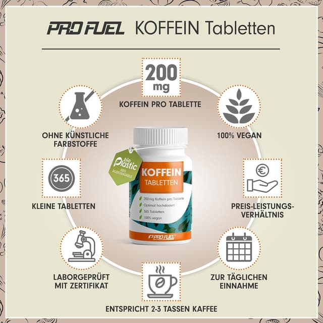 Detalle 2 de Koffeintabletten 365x 200 mg